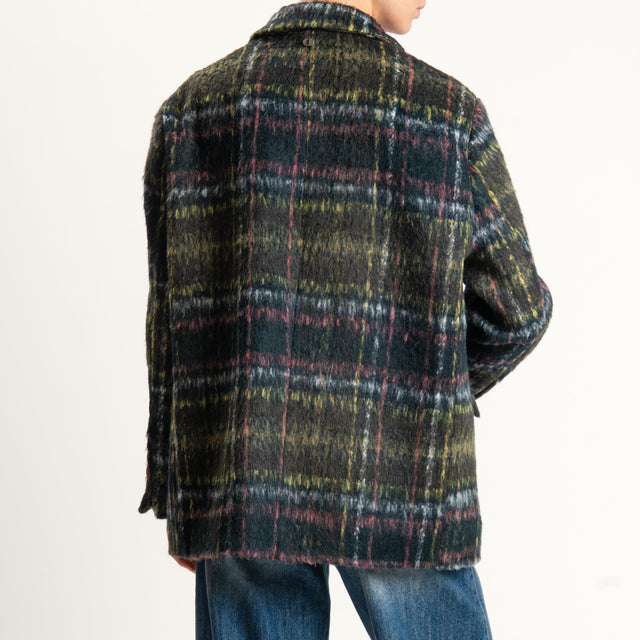 Dixie-Giacca oversize fantasia con spille - militare/olio/latte