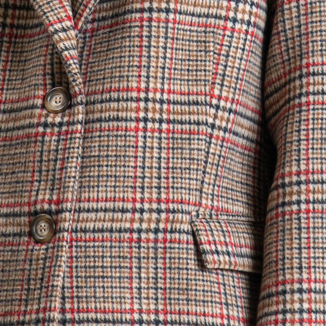 Dixie-Giacca oversize fantasia con spille - beige/rosso/nero