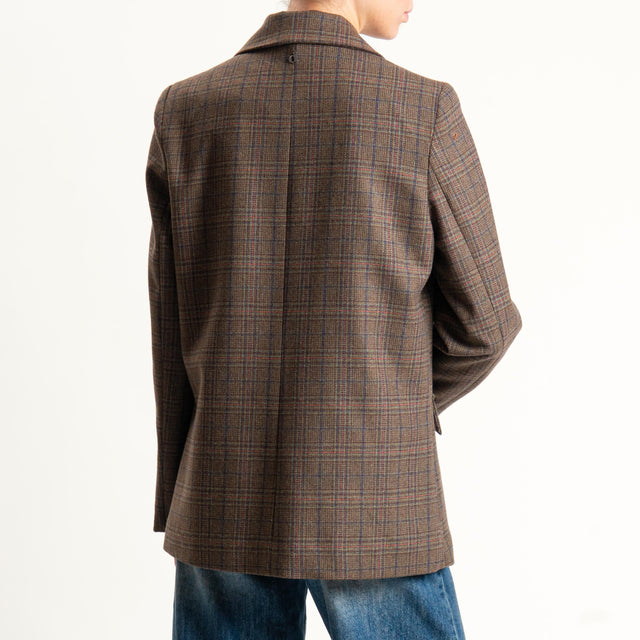 Dixie-Giacca fantasia con spille - principe di galles moro/blu/orange