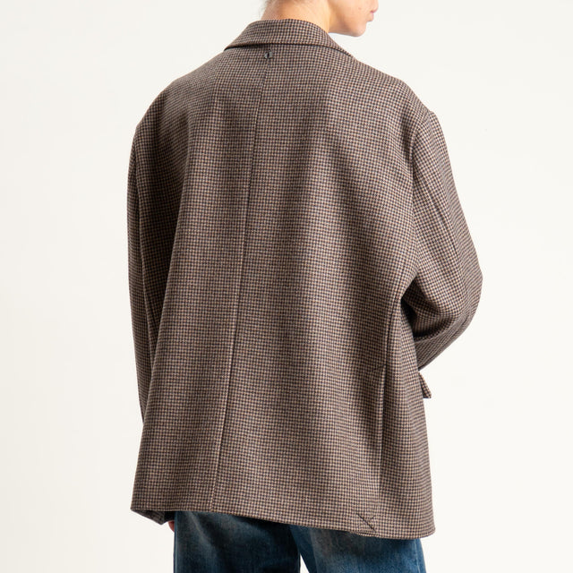 Dixie- Giacca pied de poule oversize - moro/sand