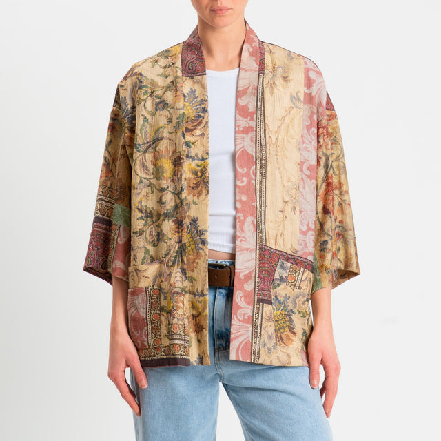 Dixie-Kimono fantasia - blush/crema/beige