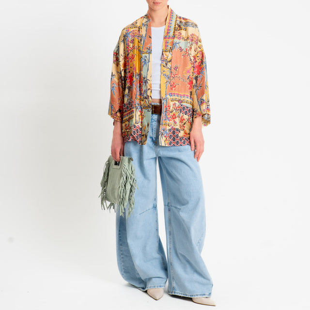 Dixie-Kimono fantasia - yellow/peach/avio