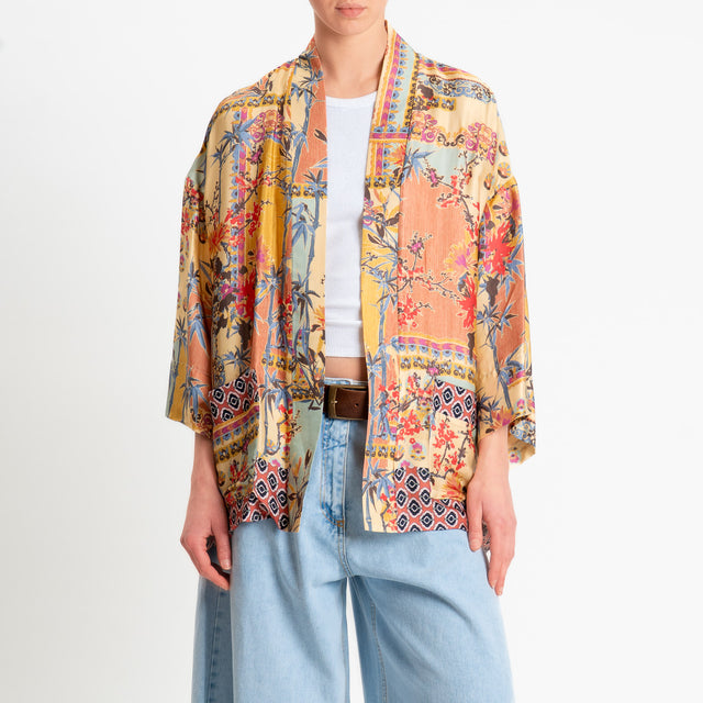 Dixie-Kimono fantasia - yellow/peach/avio