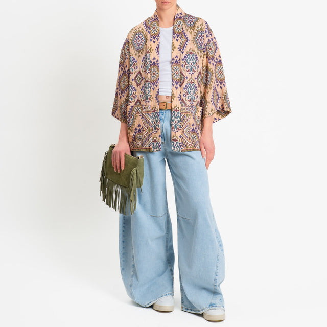 Dixie-Kimono fantasia - peach/militare/purple