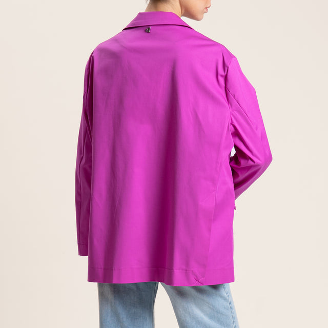 Dixie-Giacca oversize cotone elasticizzata - orchidea