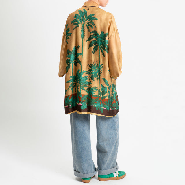 Dixie-Kimono fantasia - mostarda/verde