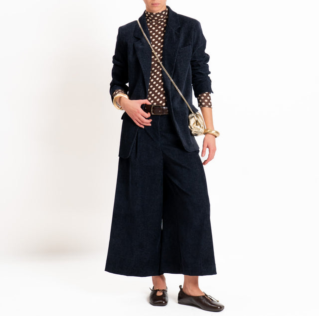 Dixie-Giacca velluto over - blu