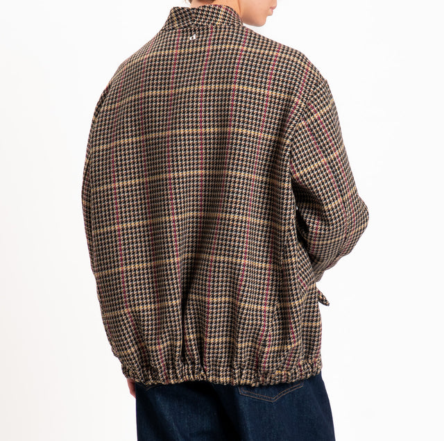Dixie-Giacca bomber pied de poule - beige/nero/melanzana
