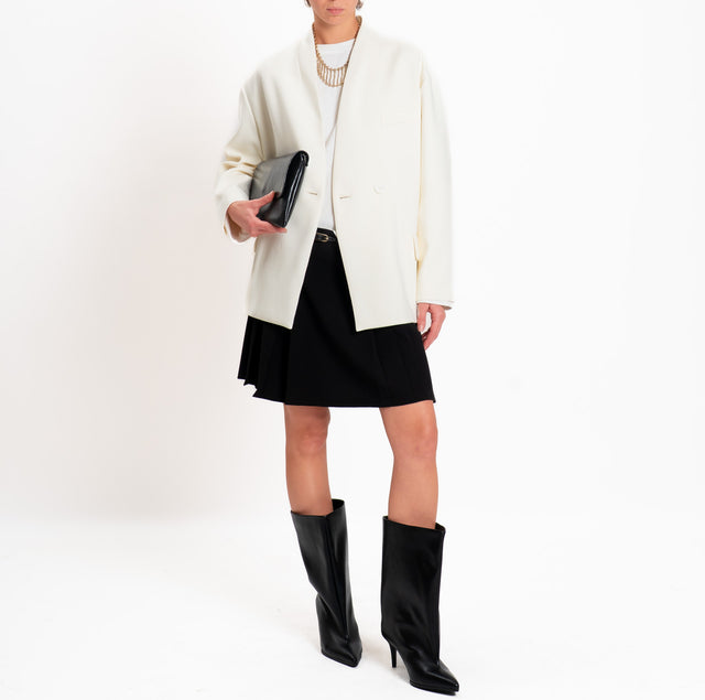 Dixie-Double crêpe bomber jacket - butter