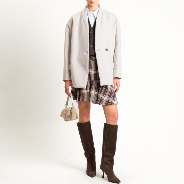 Dixie-Giacca bomber misto lana - panna