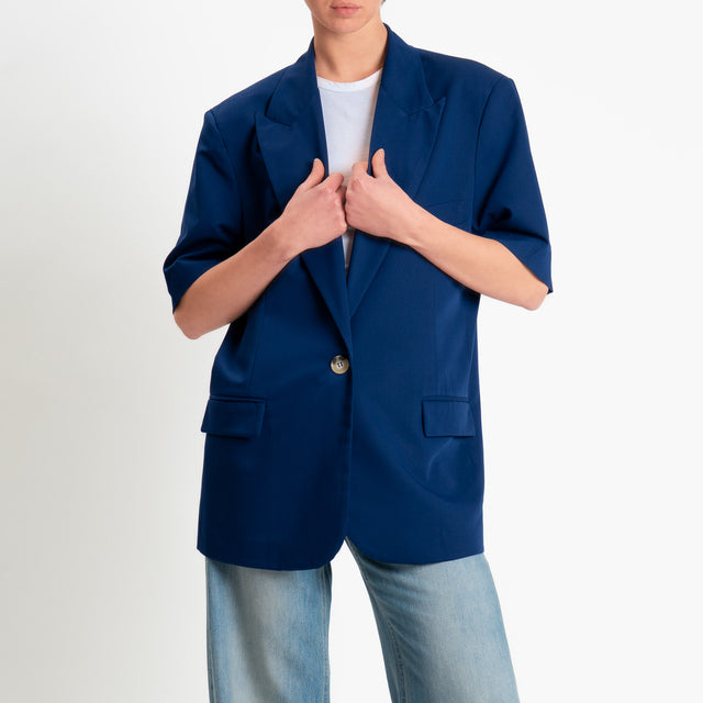 Dixie-Giacca un bottone mezza manica - blu