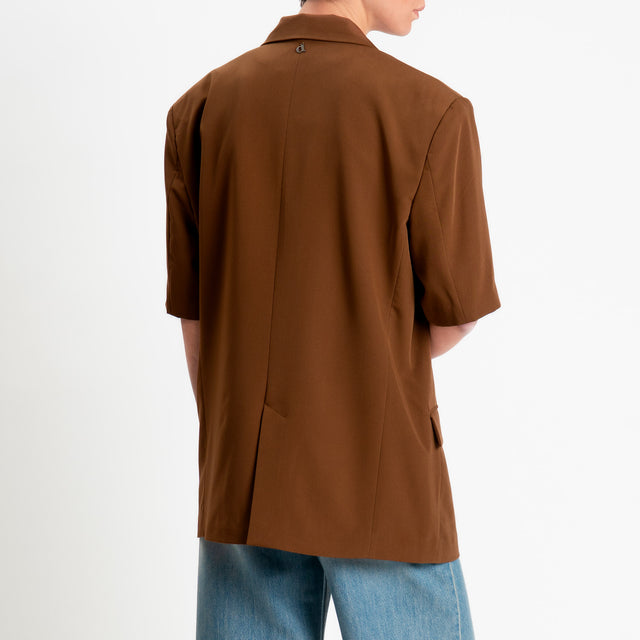 Dixie-Giacca un bottone mezza manica - cacao