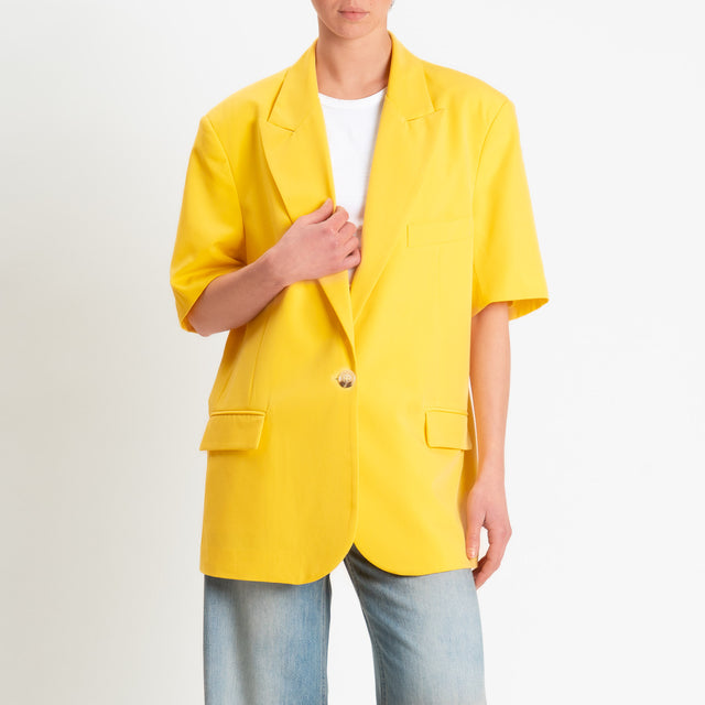 Dixie-Giacca un bottone mezza manica - giallo