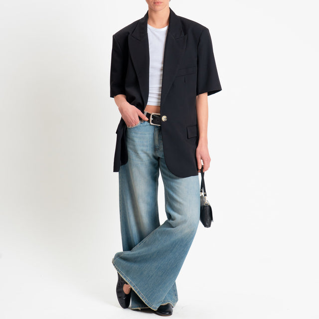 Dixie-Giacca un bottone mezza manica - nero