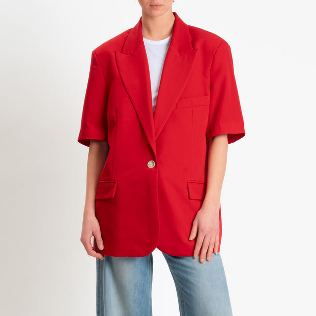 Dixie-Giacca un bottone mezza manica - rosso