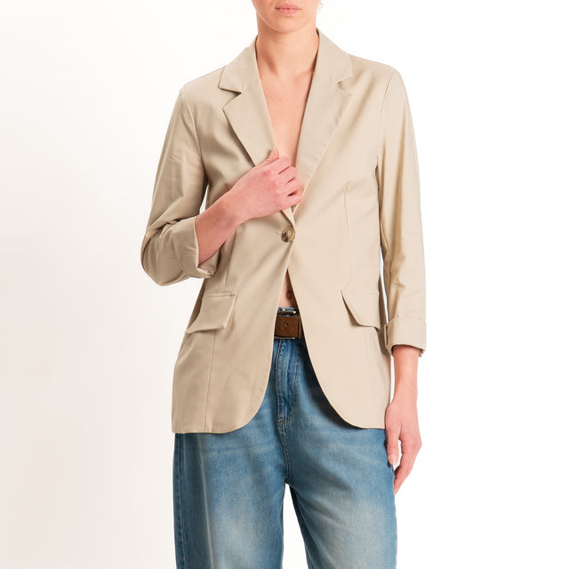 Dixie-Giacca un bottone elasticizzata - beige