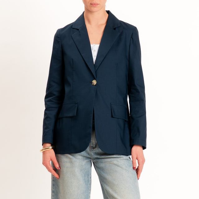 Dixie-Giacca un bottone elasticizzato - blu