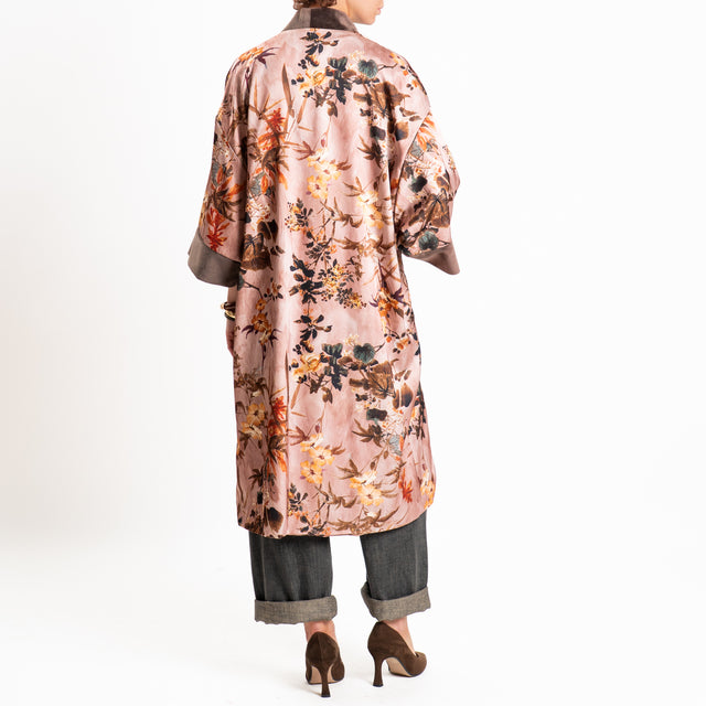 Dixie-Kimono fantasia floreale - cipria/moro