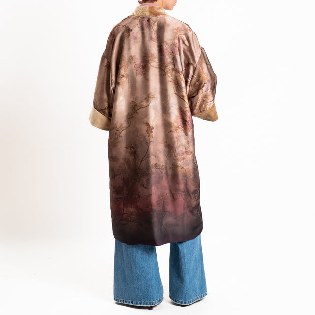 Dixie-Kimono fantasia floreale - sand/taupe