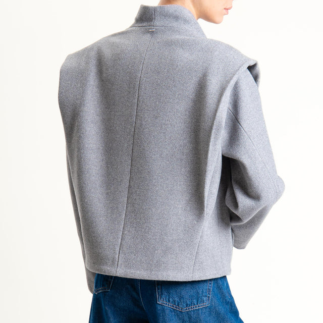 Dixie-Giacca cappotto con spalle strutturate - grigio