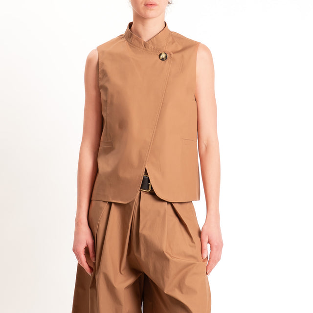 Dixie-Completo gilet + pantalone - cognac