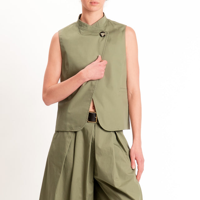 Dixie-Completo gilet + pantalone - salvia