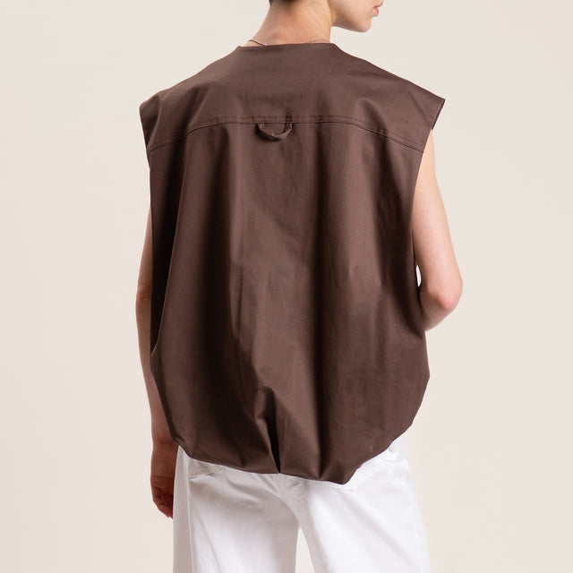 Dixie-Gilet bomber con tasche - moro