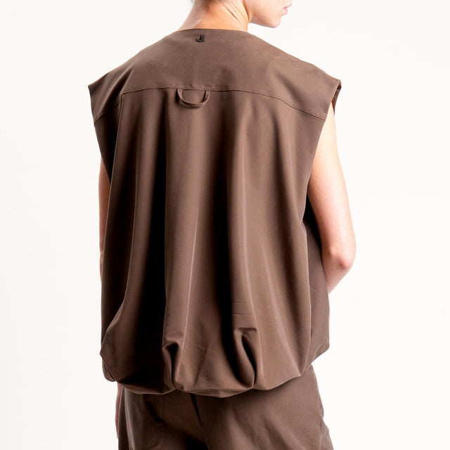 Dixie-Gilet bomber con tasche - moro