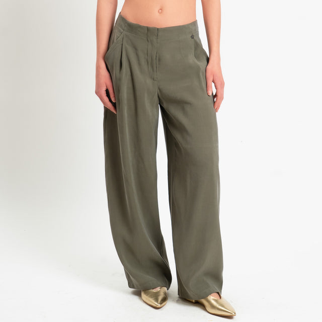 Dixie-Completo casacca+pantaloni tessuto manopesca - militare