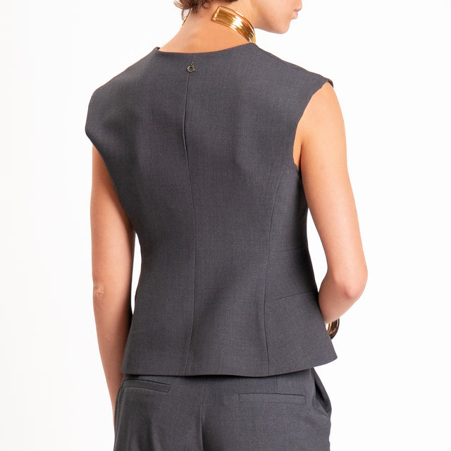 Dixie-Completo gilet+bermuda - antracite