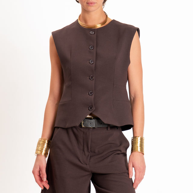 Dixie-Completo gilet+bermuda - moro