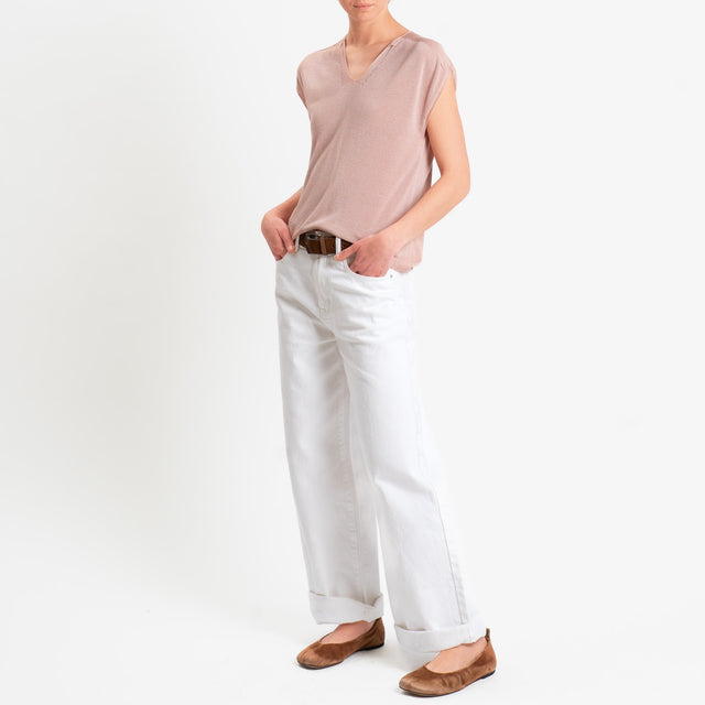 Dixie-Maglia smanicata scollo v - nude