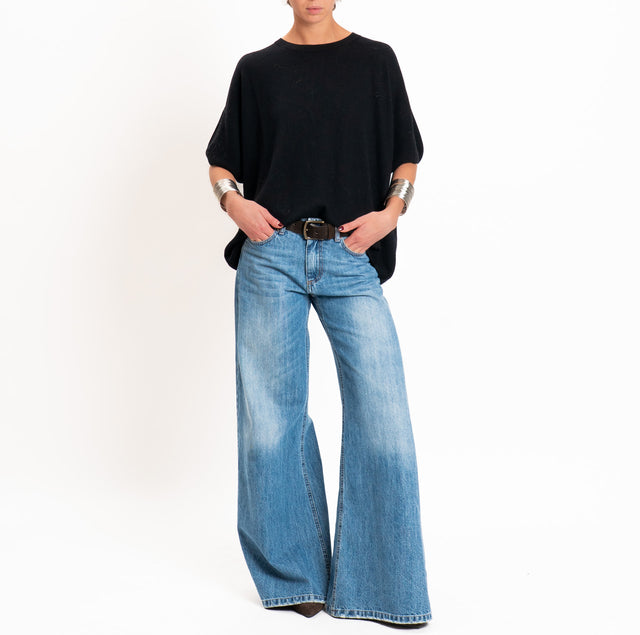 Dixie-Maglia girocollo misto cashmere - Nero