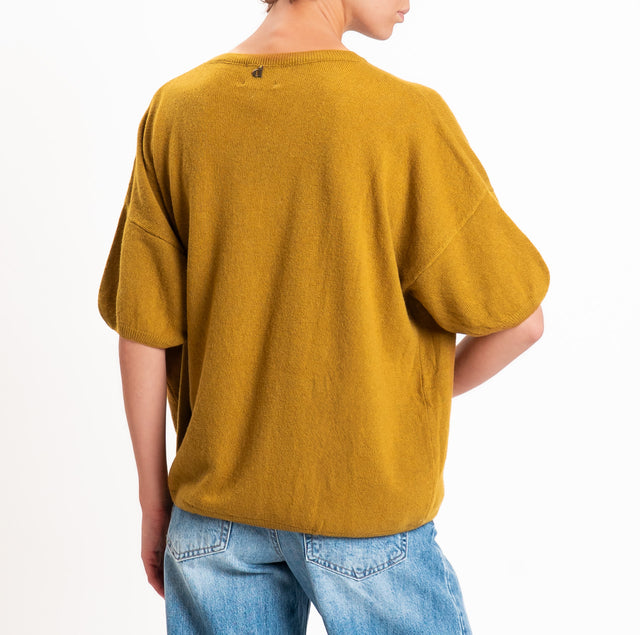 Dixie-Maglia girocollo misto cashmere - olio