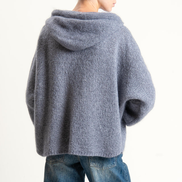 Dixie-Maglia misto lana con cappuccio - grigio