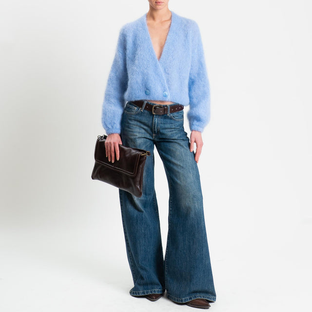 Dixie-Cardigan mohair - celeste