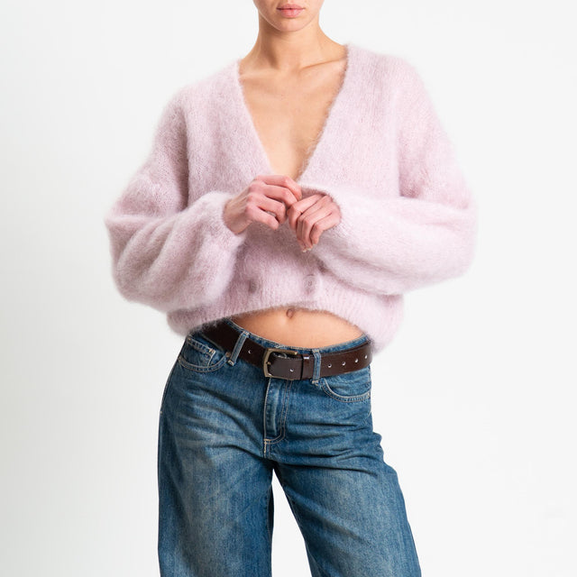 Dixie-Cardigan mohair - rosa chiaro