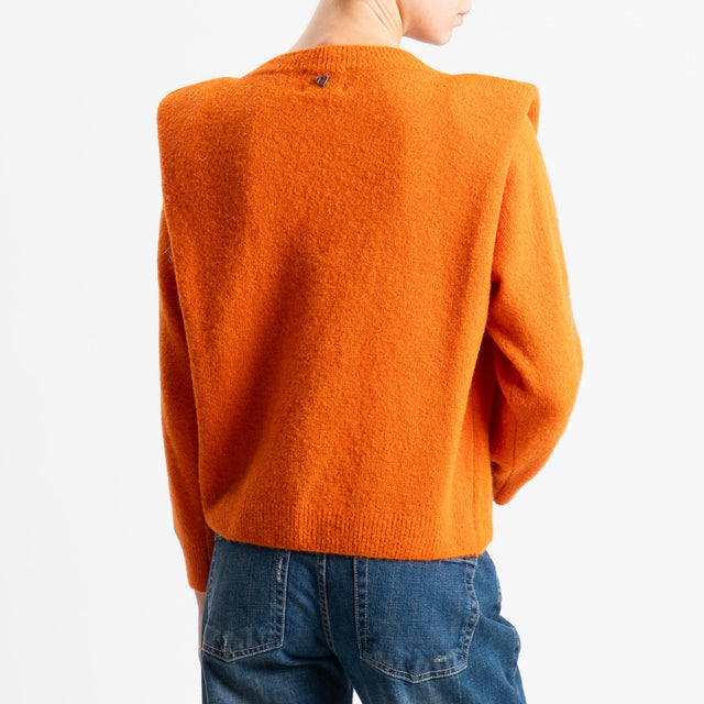 Dixie-Maglia con spalline baby alpaca - arancio