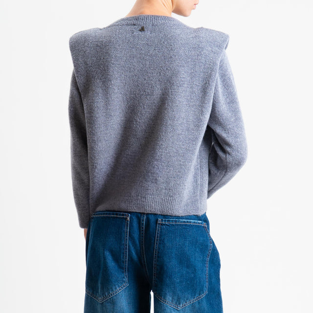 Dixie-Maglia con spalline baby alpaca - grigio