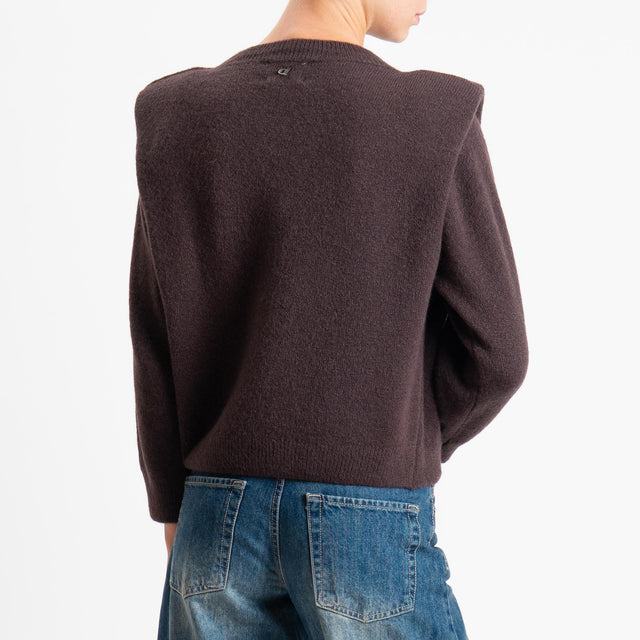 Dixie-Maglia con spalline baby alpaca - marrone