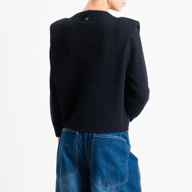 Dixie-Maglia con spalline baby alpaca - nero