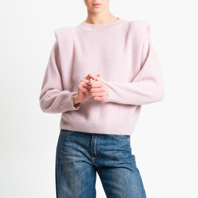 Dixie-Maglia con spalline baby alpaca - rosa
