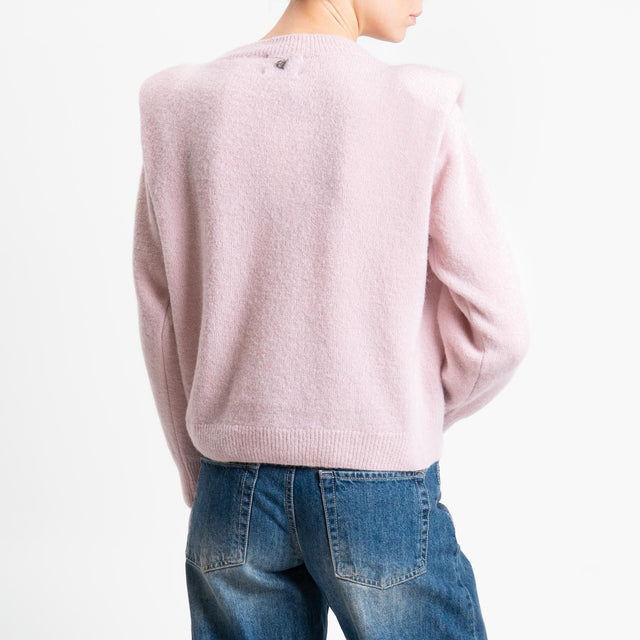 Dixie-Maglia con spalline baby alpaca - rosa