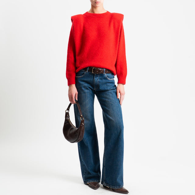 Dixie-Maglia con spalline baby alpaca - rosso