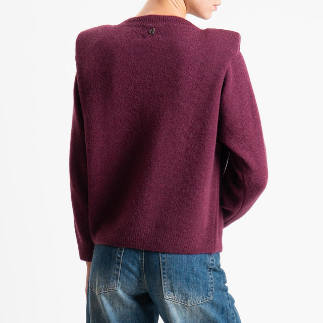 Dixie-Maglia con spalline baby alpaca - Bordeaux