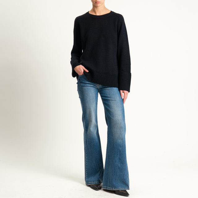 Dixie-Maglia scatola 100% lana - nero