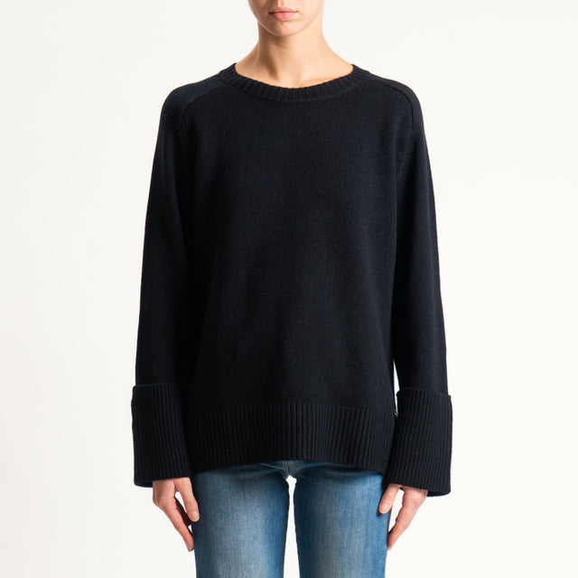Dixie-Maglia scatola 100% lana - nero