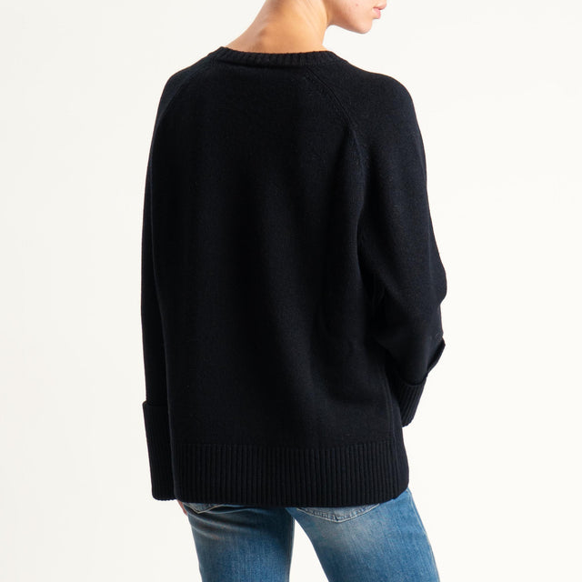 Dixie-Maglia scatola 100% lana - nero