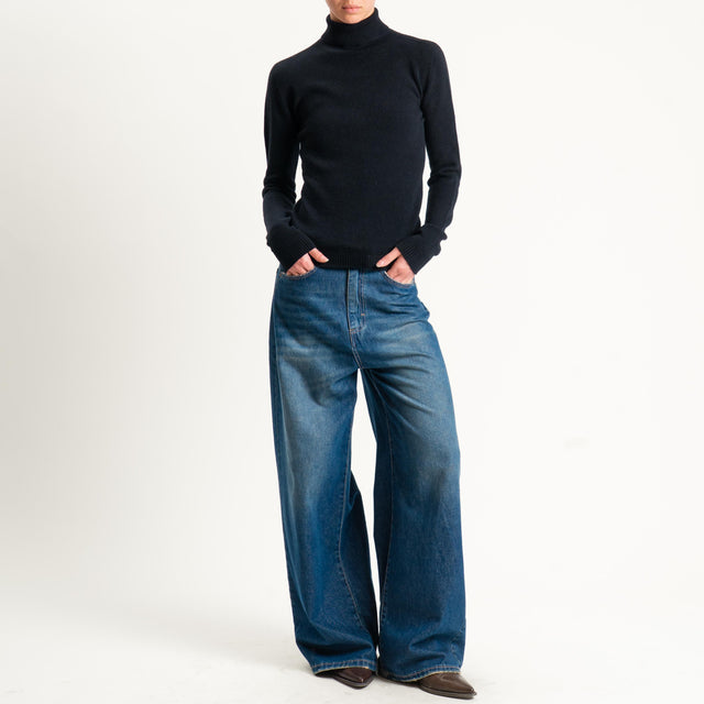 Dixie-Maglia collo alto elasticizzata - nero