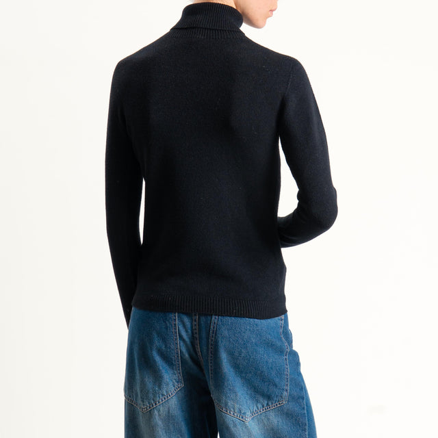 Dixie-Maglia collo alto elasticizzata - nero